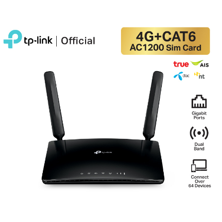 Router TP-Link Archer #MR600 เราเตอร์ใส่ซิม 4G+ Cat6 AC1200 Wireless ...