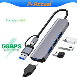 4-in-1 USB 3.0 Type-C Hub 4-Port Hi-Speed ​​Hub 3.0 5Gbps สำหรับ MacBook Pro Air USB C Splitter