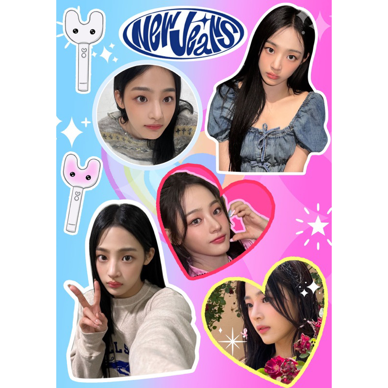 (ขั้นต่ำ4แผ่นคละได้ทั้งร้าน)new jean sticker fanmade สติ๊กเกอร์แฟนคลับ ...
