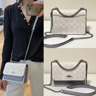 🎀 (สด-ผ่อน) กระเป๋า 7 นิ้ว C9946 ขาวม่วง / 8.5 นิ้ว ดำ C8283 KLARE CROSSBODY