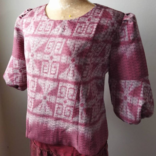 🐜 เสื้อ ผ้าฝ้าย ผ้าทอมือ ขิด ยกดอก ลายมัดหมี่ กุญแจจีน Hand Woven cloth อัดผ้ากาว สีกะปิ มีในไทย ส่งเร็ว มีเก็บปลายทาง
