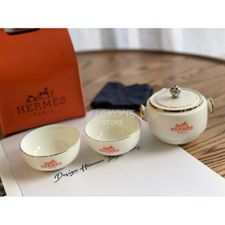 🍵ชุดน้ำชา🍵 Hermes Tea Cup Set 3 Pcs.