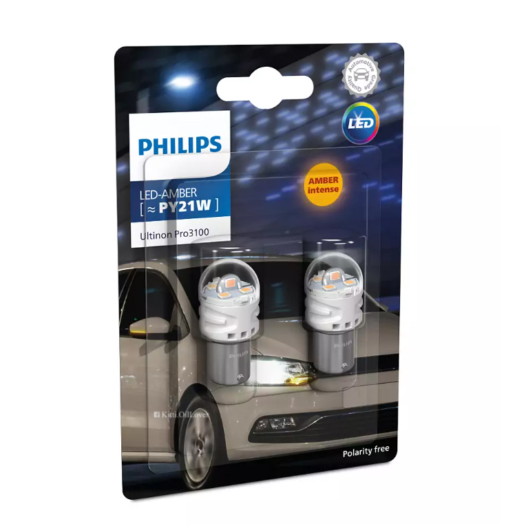 Philips Ultinon LED PY21 Amber 11498 ULA 11496 AU31 หลอดไฟเลี้ยว สีส้ม ...
