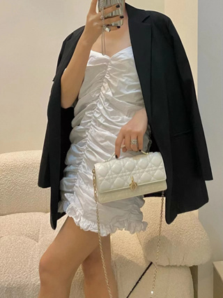 ดิออร์ Dior MISS Mini Chain กระเป๋าถือ/กระเป๋าผู้หญิง/กระเป๋า Messenger