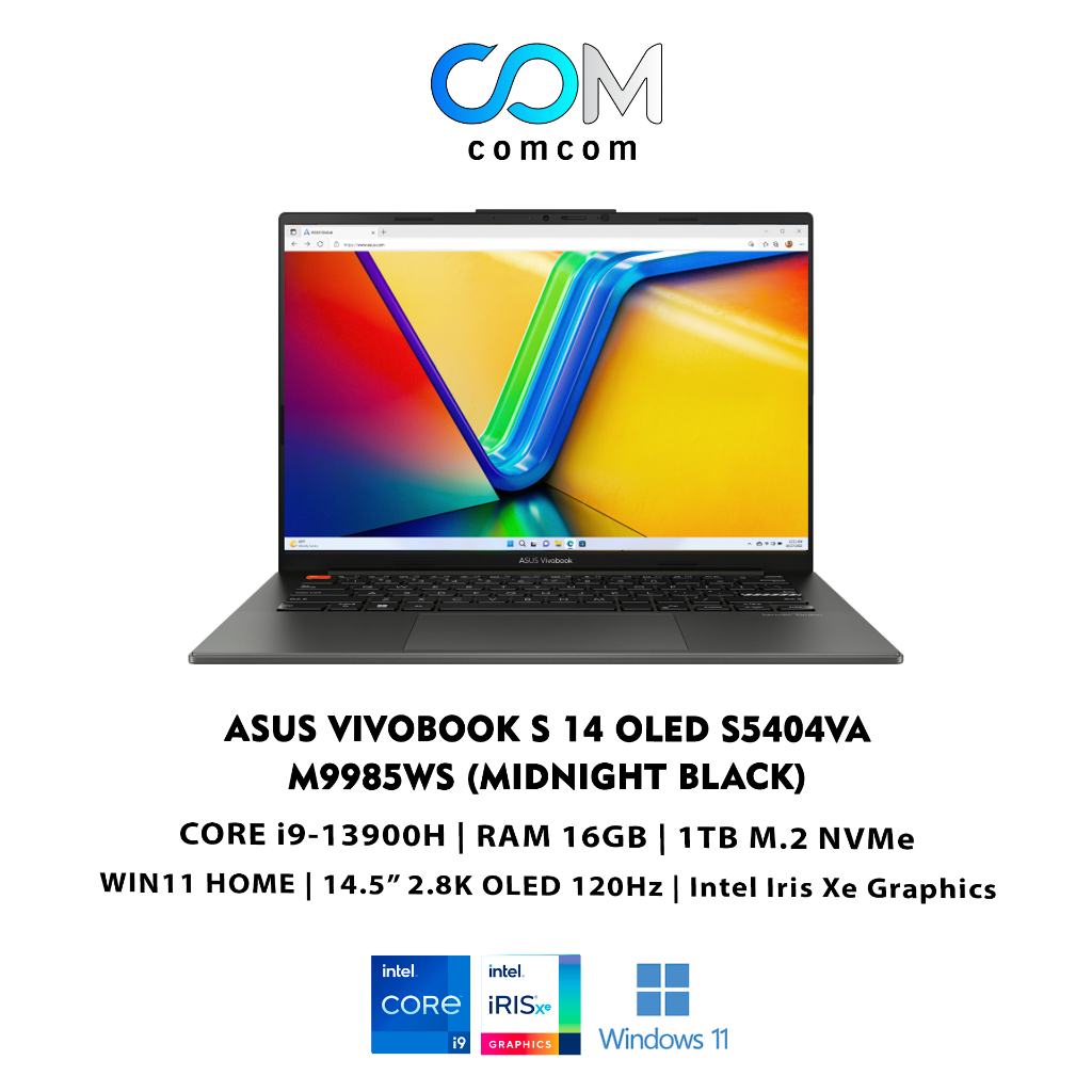 NOTEBOOK (โน้ตบุ๊ค) ASUS VIVOBOOK S 14 OLED S5404VA-M9985WS (MIDNIGHT ...