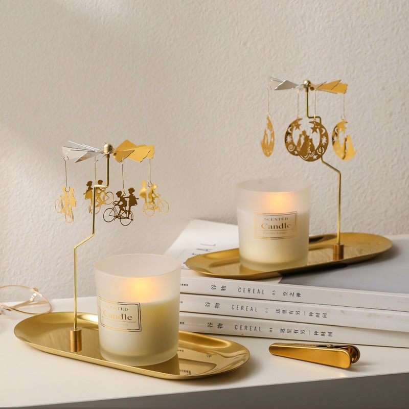 พร้อมส่ง-ถาดหมุนได้-เชิงเทียนหมุนได้-candle-holder