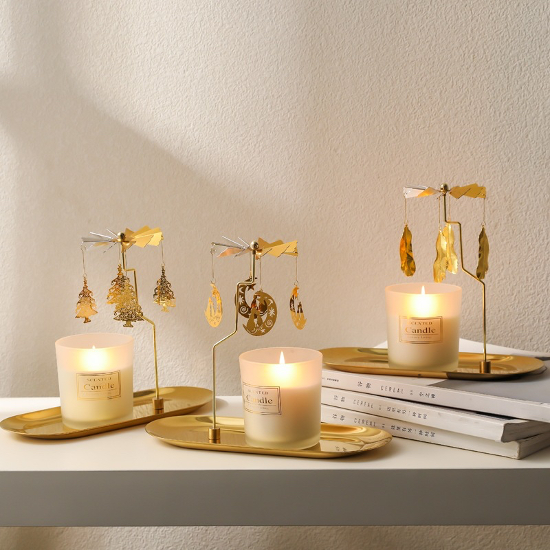 พร้อมส่ง-ถาดหมุนได้-เชิงเทียนหมุนได้-candle-holder