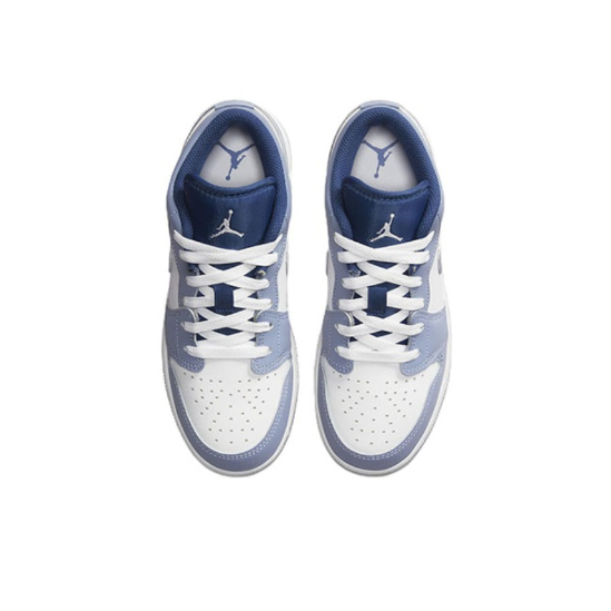 air-jordan-1-low-gs-รองเท้าบาสเก็ตบอล-retro-สีเทา-สีน้ำเงิน