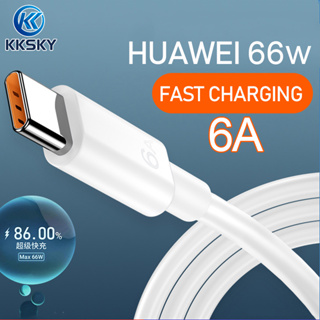 KKSKY สายชาร์จเร็ว Type C 6A Micro Fast Charging 66W Usb Charger Data Cable 1M Original For Huawei COD สายชาร์จ