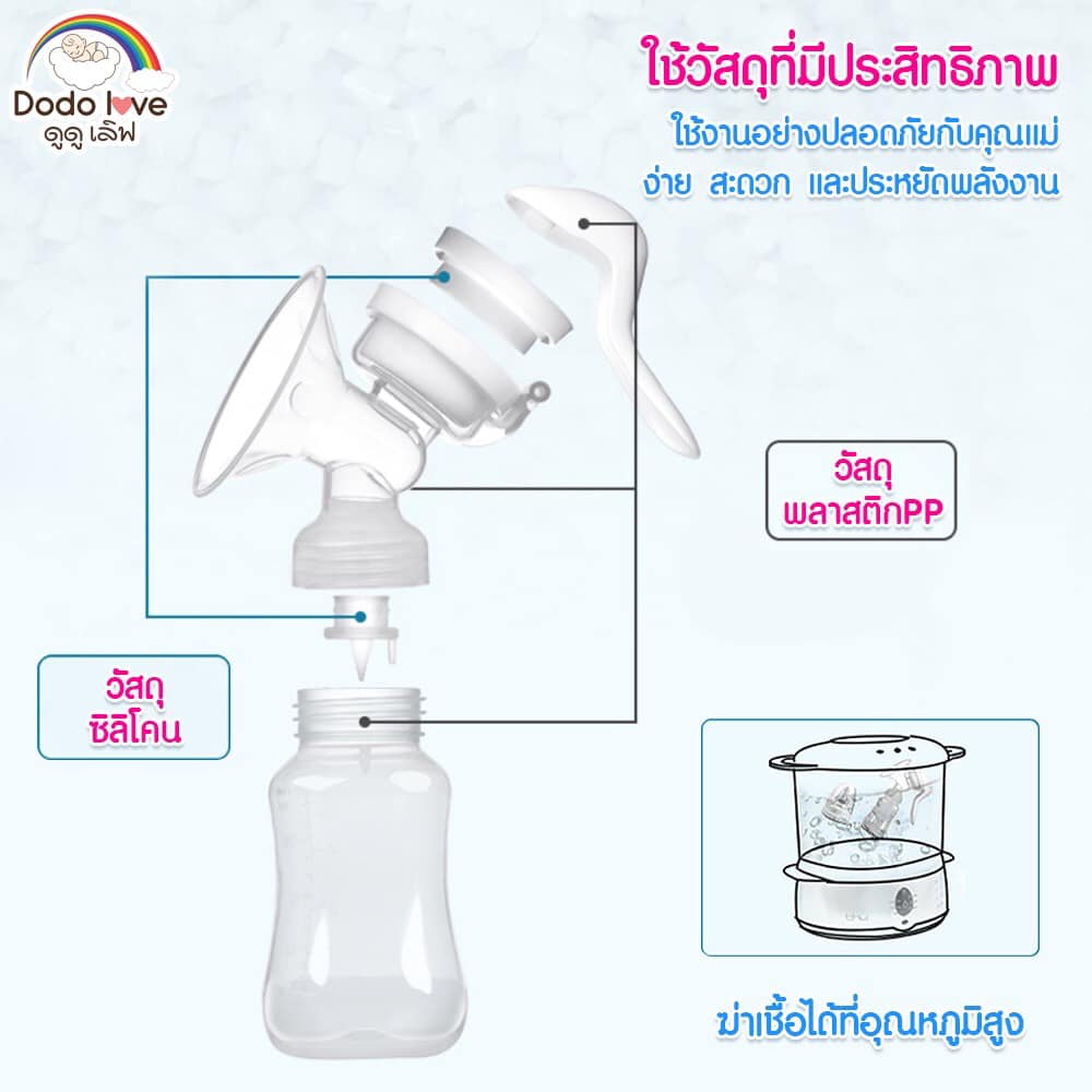 dodolove-เครื่องปั๊มนม-ที่ปั๊มนม-แบบคันโยก-ใช้งานง่าย