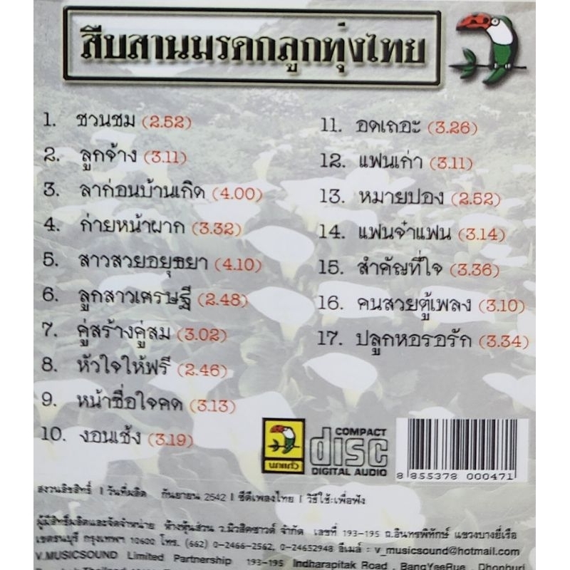 ซีดีเพลง-ชุดสืบสานมรดกลูกทุ่งไทย-แมน-เนรมิตร