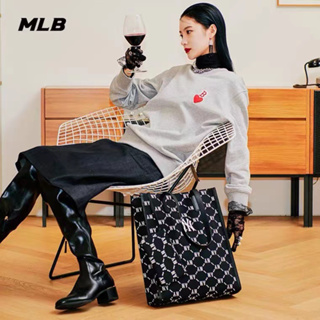 MLB tote bag  DIA JACQUARD MONOGRAM กระเป๋าทรงโท้ท เป๋าช้อปปิ้ง สุภาพสตรีไหล่กระเป๋า/กระเป๋าถือ