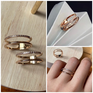 lovely ring stainless steel | ส่งจากไทย🇹🇭 แหวนเพชรงานสแตนเลส ไม่ลอกไม่ดำ โดนน้ำโดนเหงื่อได้ งานน่ารักมาก