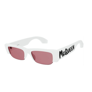 แว่นกันแดด ALEXANDER MCQUEEN : AM0404S 005 SIZE 54 MM. (WHITE-WHITE-RED)