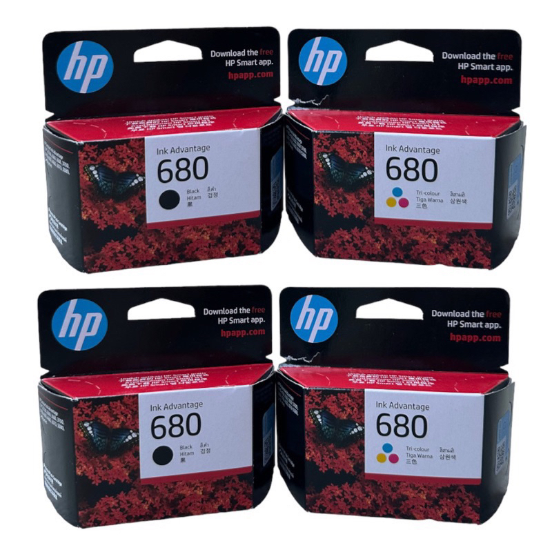 HP 680 ดำ HP 680 สี หมึกพิมพ์ inkjet ของแท้ 100% (ตลับดำ+ สี) | Shopee ...
