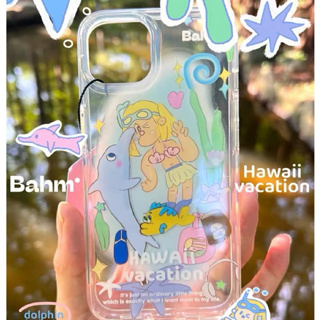Bahm Hawaii Beach Vacation Phone case เคสไอโฟนใสลายทะเลฮาวาย