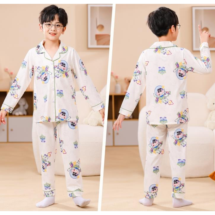 ชุดนอนเด็ก-เสื้อผ้าของเด็กชาย-ชุดนอนเด็กผู้ชาย-ลายการ์ตูนยอดฮิต-ผ้าฝ้ายคุณภาพสูง-95-165cm