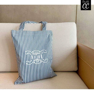 Re-stock!!CE STRIPED TOTE POP UP SHOP PREMIEM GIFT BAG ภาพไม่เบลอโลโก้ทักแชทนะคะ