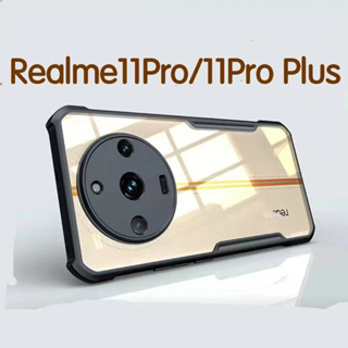 Realme 11 5G/Realme 11X 5Gตรงรุ่น(พร้อมส่งในไทย)เคสกันกระแทกขอบสีหลังใสOPPO Realme 11Pro 5G/Realme 11 Pro Plus 5G