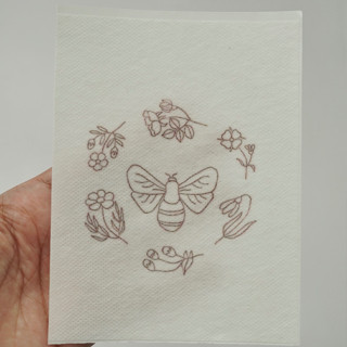 ลายปักแบบสติ้กเก้อร์ ลายผึ้งน้อย beloved