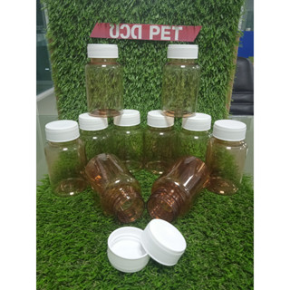 ** สินค้าขายตามภาพที่ลงขาย ** ขวดกลมใส่ยาเม็ดชนิด PET เกรด C  ขนาด 150 ml พร้อมฝาเกลียวสีขาว ( SET D  ) 1แพ็ค มี 10 ชุด