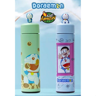 [พร้อมส่ง แท้ 💯%] Cafe Amazon Doraemon Stainless Tumbler คาเฟ่ อเมซอน โดเรม่อน แก้วสแตนเลสเก็บความเย็น