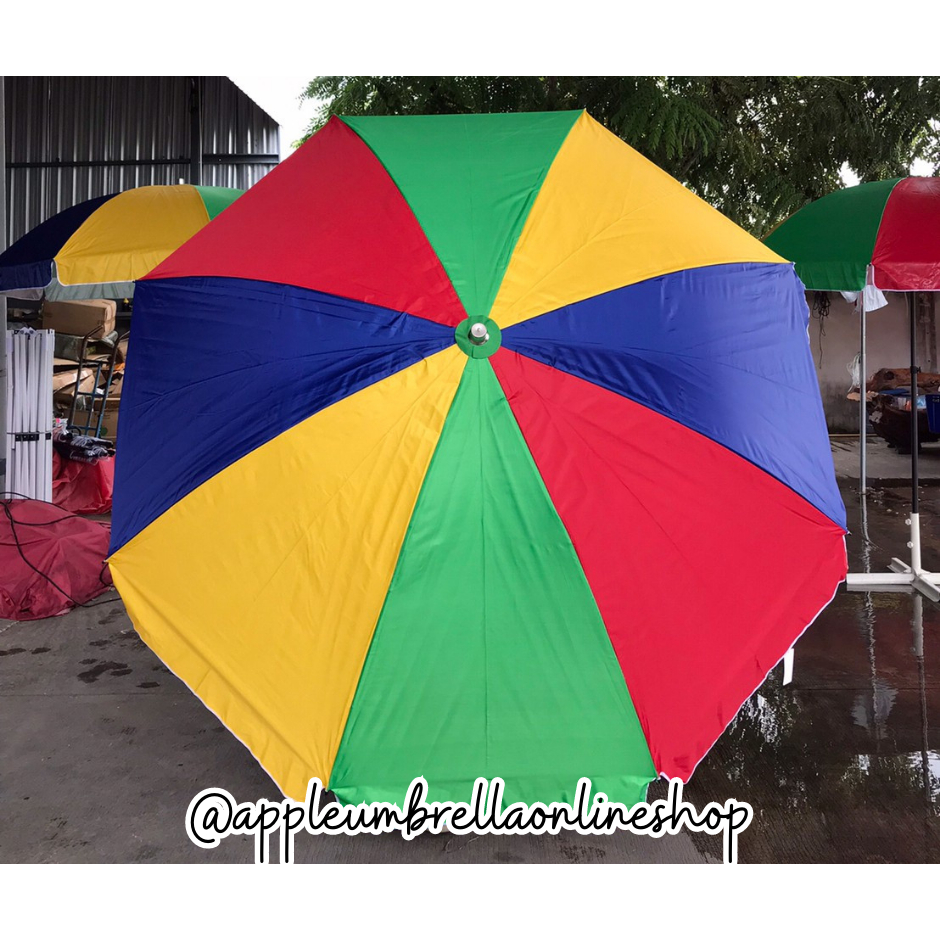 Apple Umbrella ร่มแม่ค้า ร่มสนาม ร่มชายหาด สลับสี ขนาด 48นิ้ว (AP10888