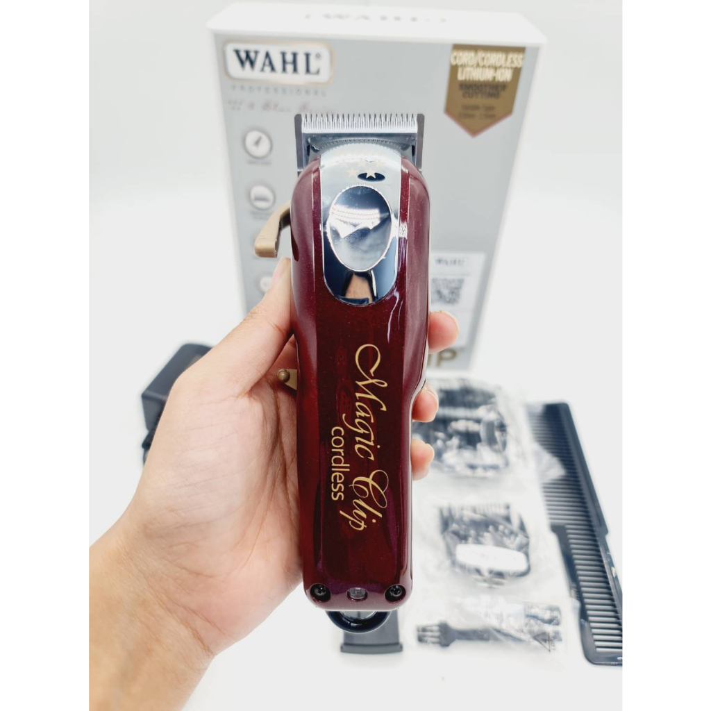 รุ่นใหม่ล่าสุด Wahl Magic Clip Cordless สีแดง เครื่องศูนย์ มีรับประกัน ...