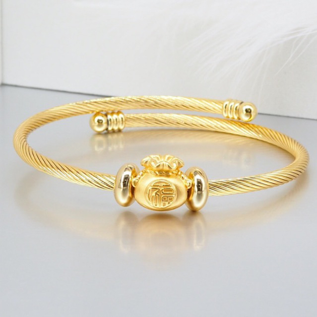 charm-ถุงทองร้อยกำไลสเตนเลส-ทองคำแท้-99-9