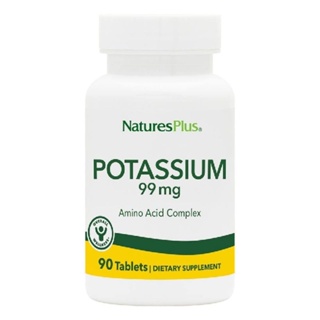NaturesPlus Nature s Plus Potassium 99 mg 90 Tablets Overall Well-Being Gluten Free Vegetarian โพแทสเซียม
