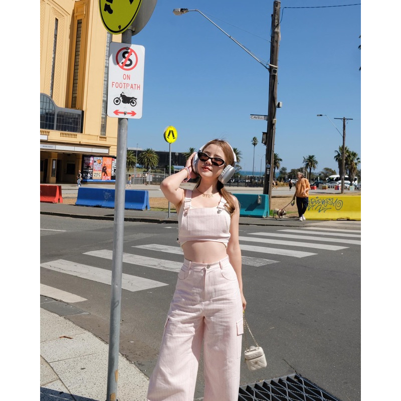 OWEN PASTEL PINK OVERALLS Shopee Thailand