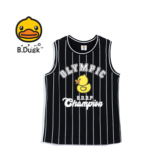 B.Duck เด็กชายเสื้อกั๊กแขนกุดผ้าฝ้ายฤดูร้อนเด็กใหม่ลายกีฬาเสื้อกั๊ก