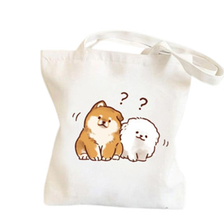 กระเป๋าผ้ามินิมอล 5 ลายสกรีน ขนาด 34*37cm กระเป๋า Tote Bag TT233