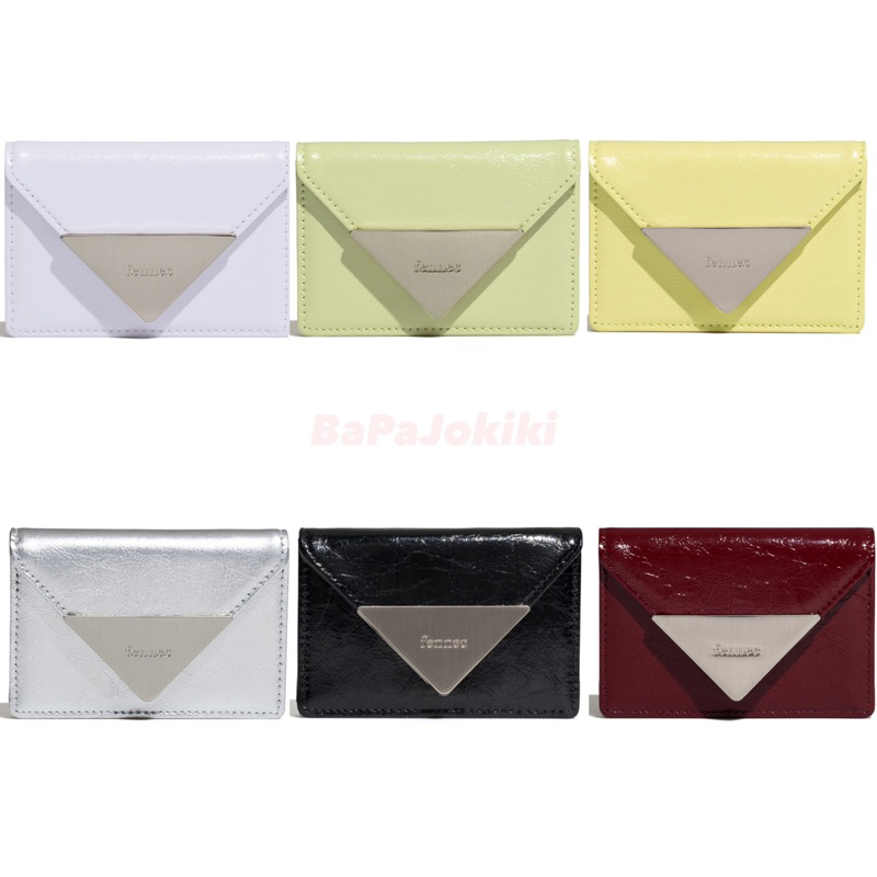 พรีออเดอร์-fennec-crinkle-triangle-accordion-pocket-กระเป๋าตังค์-บัตร-การ์ด-เหรียญ-จากเกาหลี