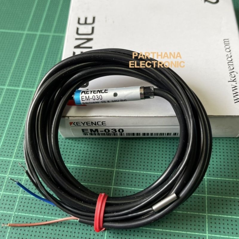 EM-030 Proximity sensorจับโลหะ หัว M3 ระยะจับ 0.6mm NPN NO ไฟ 10.8 ...