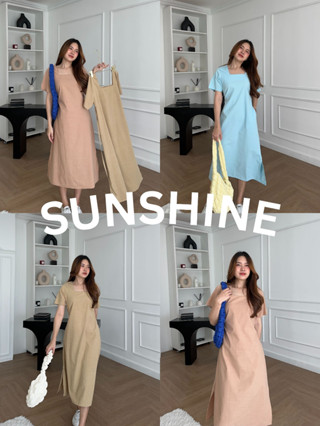 12FEBRUARY | SUNSHINE ♡︎ ชุดเดรสผ้าคอตตอนอย่างดี สไตล์มินิมอล มีสายผูกหลัง