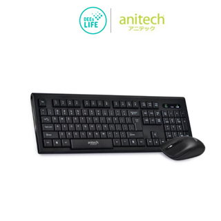 [มีประกัน] Anitech แอนิเทค Wireless Keyboard &amp; Mouse Combo ชุดคีย์บอร์ดและเมาส์ไร้สาย (TH/EN) รุ่น PA804