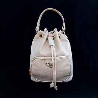 PRADAA DUET RE-NYLON SHOULDER BAG - DESERT BEIGE