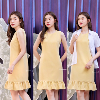 Common Cold Dress รุ่น French Fries (แขนกุด)