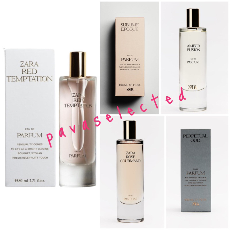 Zara Red Temptation/Sublime/Perpeptual OUD/Amber Fusion/Golden Decade/Rose Gourmand/Vibrant