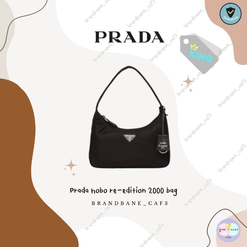 prada-hobo-re-edition-bag-สีดำ-king-power-shop