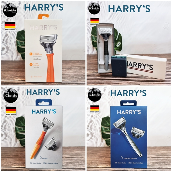 [Harry's] Manual Razor Handle and Blade Refills ชุดมีดโกน มีดโกนหนวด ...