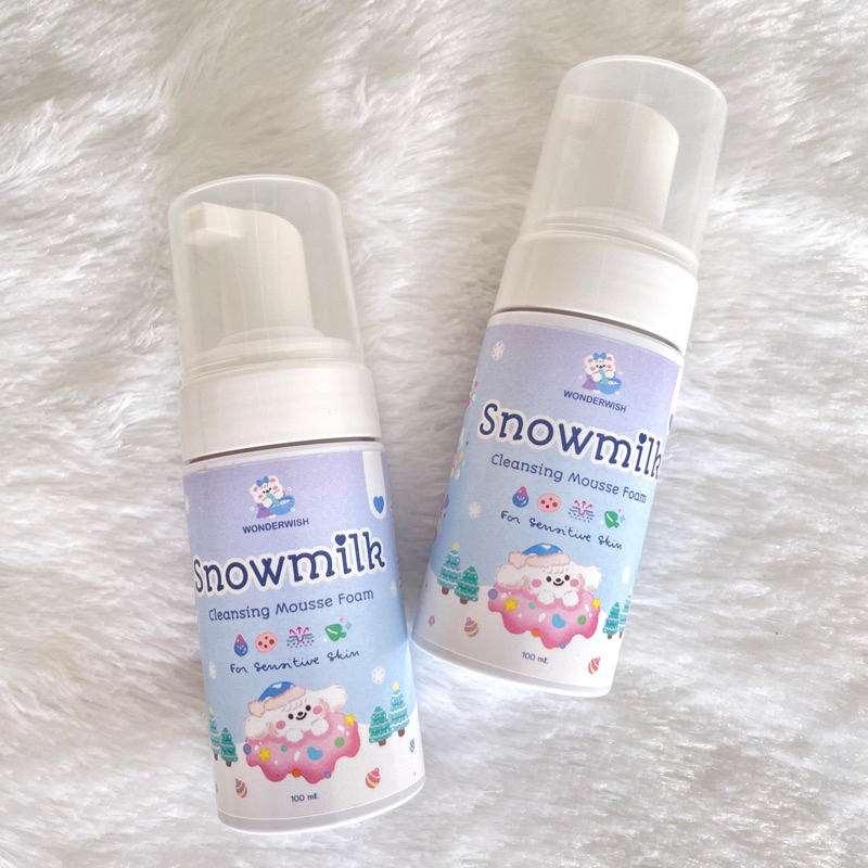 คลีนซิ่ง ลดสิวอุดตัน ช่วยผิวหน้าใส Snowmilk Cleansing Mousse Foam มูสโฟ ...
