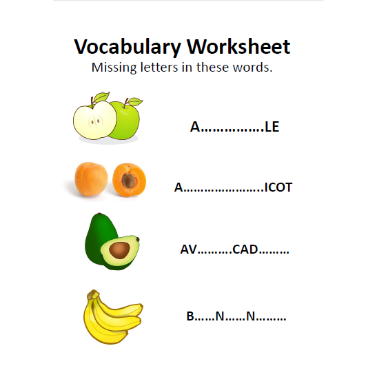 สื่อการสอน-เติมคำในว่าง-ใบงาน-ศัพย์ภาษาอังกฤษ