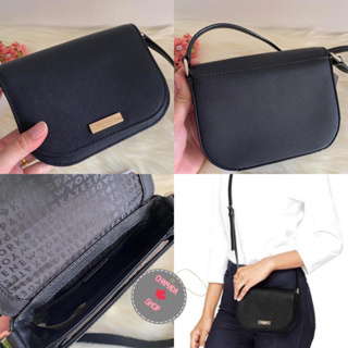 Kate Spade New York Laurel Way Carsen Leather Cross-body Bag (Black) แท้💯