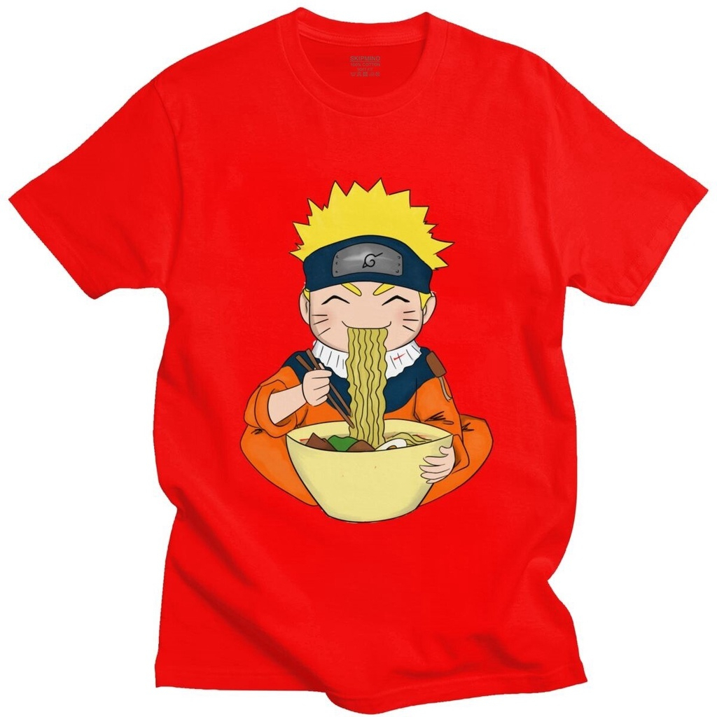 naruto-shippuden-uzumaki-ramen-เสื้อยืดผู้ชายแขนสั้นสไตล์น่ารักและสบายๆ