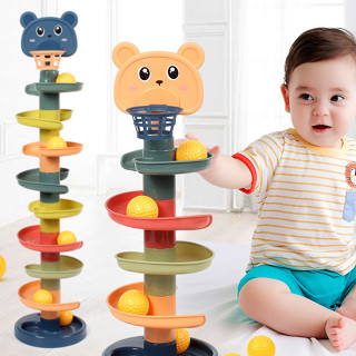 Ball Tower การศึกษาแบบโต้ตอบตลกสีสดใส Drop and Roll สำหรับเด็กวัยหัดเดิน SARRAN