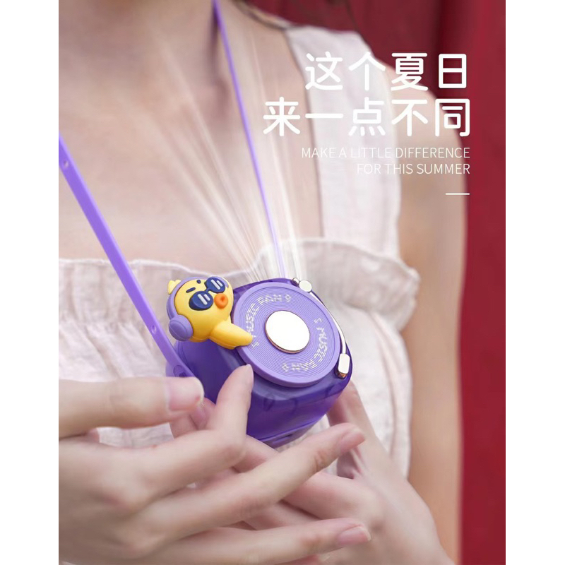 พัดลม-แขวนคอ-แบบ-พกพา-usb-fan-พัดลมแบบแขวนคอ-พัดลมมือถือ-พัดลมมินิ-ปรับได้-3-ลมแรง-พัดลมน่ารัก-พัดลมพกพาขนาดเล็ก