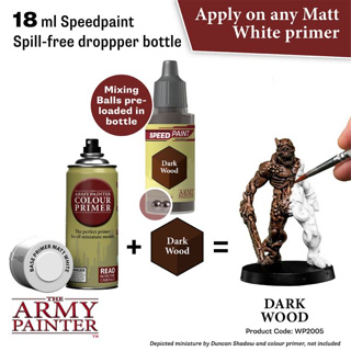 🔥มีของพร้อมส่ง🔥 Army Painter Speedpaint Dark Wood 18ml AP-WP2005 สีทาโมเดล สีอะคริลิค สูตรน้ำ มี Mixing balls ในขวด