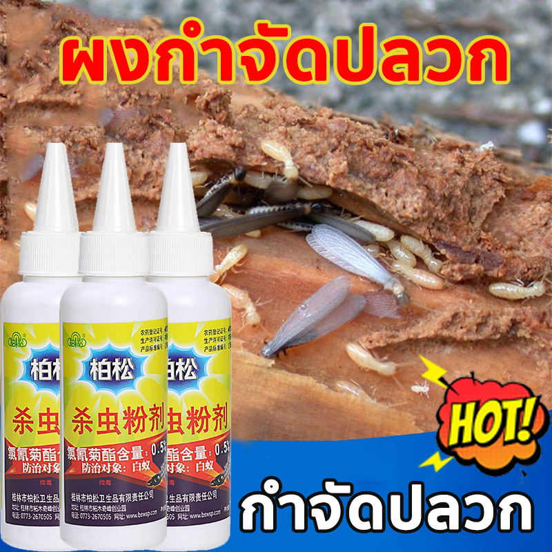 ฆ่าปลวกติดเชื้อตายในรัง-ผงกำจัดปลวก-75g-กำจัดปลวก-ยากำจัดปลวก-ผงกำจัดมด-ปลวกผง-ผงโรยปลวก